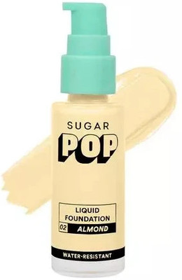SUGAR POP Liquid Foundation Full coverage, 10 Hour Stay, Lightweight, 30ML  Foundation(Almond, 30 ml)