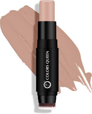 COLORS QUEEN Fix & Blend Matte Foundation Stick with Inbuilt Brush, Medium to Full Coverage Foundation(Cappuccino, 12 g)