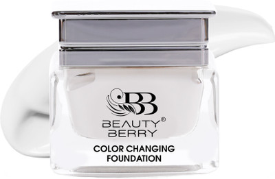 Beauty Berry Long Lasting Waterproof Color Changing Foundation with Satin Finish Foundation(White, 30 g)