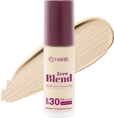 MARS SPF30 PA++++ Zero Blend Weightless Makeup Foundation(02-SHELL COCONUT, 30 ml, 30 ml)