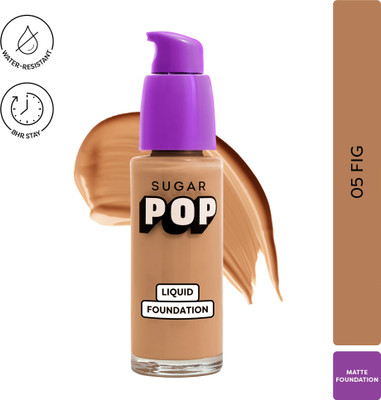 SUGAR POP - 05 Fig | Water | Super Matte | Full Coverage Foundation(05 Fig, 30 ml)