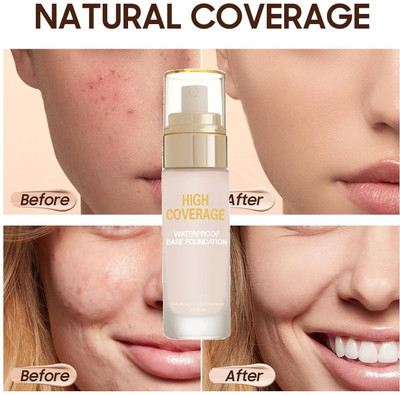 Sheny High Coverage Waterproof Base Matte Liquid  Foundation(BEIGE, 60 ml)