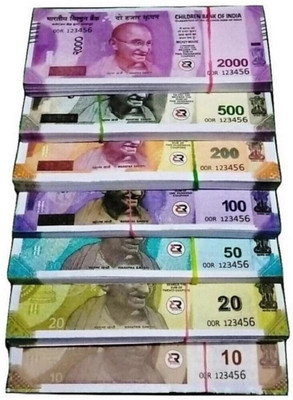 BBS DEAL Combo (14 Each x 7 = 98 Nakli Note) Playing Indian Currency Notes for Fun Paper New Fake currency Note Gag Toy(Multicolor)