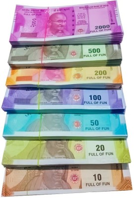 BBS DEAL Combo Gift Pack (5 Each x 8=40 Nakli Note) Playing Indian Currency Fake Note Gag Toy(Multicolor)