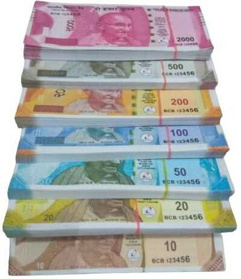 BBS DEAL New Indian Fake Dummy currency Nakli Note Increse Learning Skills for kids Multicolor Pack of Note-71 Fake currency Note Gag Toy(Multicolor)