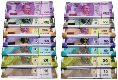 BBS DEAL Combo Pack (20 Each x 7=140 Nakli Note) Playing Indian Currency Notes New Fake currency Note Gag Toy(Multicolor)