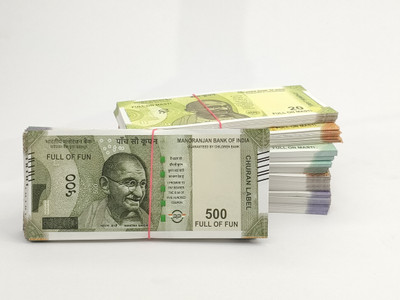 BBS DEAL God Gift Gag Toy for Kids Fake Notes Combo (20 * 6=120 Notes) New Fake currency Note Gag Toy(Multicolor)