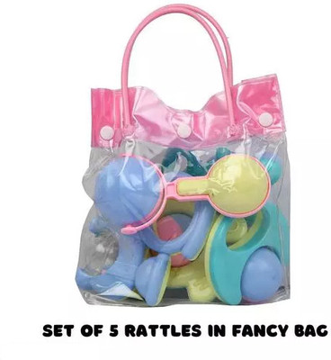 DsentSports Baby Rattle Set With Bag for Kids Rattle Rattle (Multicolor) Rattle(Multicolor)