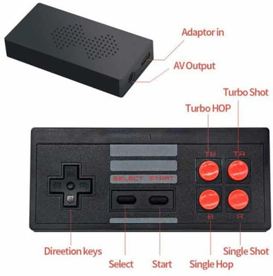 TECHEL Extreme Mini Game Box Wireless TV Video Game with 8 bit best games MRD8  Gaming Accessory Kit(Multicolor, For Android)