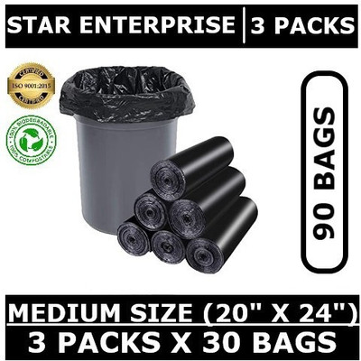 Star Enterprise Medium Garbage Bag(90 Bags)
