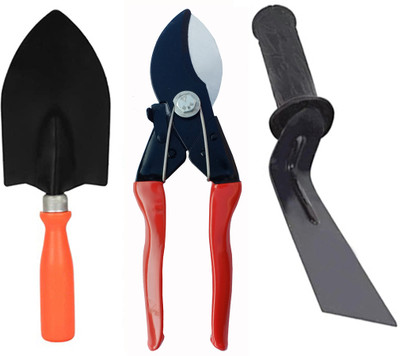 Unique Collection Hub Gardening Tools Set –Big Trowel Pruner and khurpi Garden Tool Kit(3 Tools)