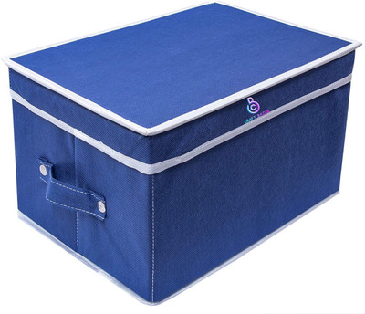 Craft Bazar Storage Box Foldable Organizer for Cloths,kid's toy with Top Lid (Pack of 1) Foldable Organizer for Cloths,kid's toy with Top Lid (Pack of 1)(Blue)