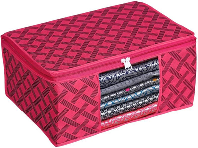 House of Common High Quality Large Saree Cover With Double Zipper | Wardrobe Bag | Saree Cover Closet Organizer / Saree Bags For Wardrobe Organizer Clothes Premium Clothes Cover (Wedding Collection Gift) Garment Cover Pack of 01 F7773_SC_Large_82463924(Pink)