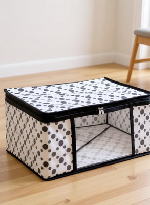 Shaping Fabric High Quality Large Saree Cover With Double Zipper | Wardrobe Bag | Saree Cover Closet Organizer / Saree Bags For Wardrobe Organizer Clothes Premium Clothes Cover (Wedding Collection Gift) Garment Cover Pack of 01 F7773_SC_Large_82463660(Black)