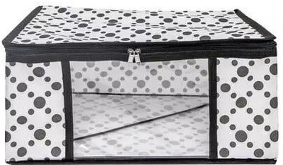 Ankit International High Quality Large Saree Cover With Double Zipper | Wardrobe Bag | Saree Cover Closet Organizer / Saree Bags For Wardrobe Organizer Clothes Premium Clothes Cover (Wedding Collection Gift) Garment Cover Pack of 01 F7773_SC_Large_82463660(Black)