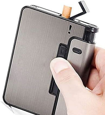 WBD Lighter Plastic Electronic Gas Lighter(Silver, Pack of 1)