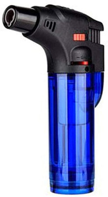 CHARITRA ENTERPRISE Windproof Blow Torch Jet Flame Gas Lighter Refillable Plastic Gas Lighter(Multicolor, Pack of 2)