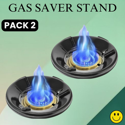 Guggu Gas Saver (Burner Stand) Gas Energy Saving for Kitchen & 4 Supported Legs_2A447 3 kg Roaster(Black)