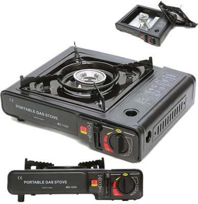 ENMORA Portable Lightweight One Burner Gas Stove ASQ10 Stainless Steel Manual Butane Gas Stove(1 Burners)