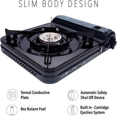 TECHEL Stainless Steel Manual Butane Gas Stove(1 Burners)