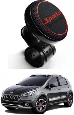 E-Shoppe Aluminium Car Steering Knob(Black, Red)