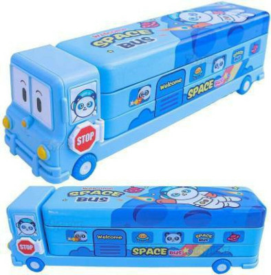 MSN magic bus magic bus geometry Art Metal Pencil Box(Set of 1, Multicolor)