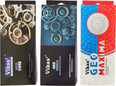 Vikas Geo World Time Maxima Geometry Box Set Combo for School & Exams for students Geometry Box(Multicolor)