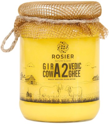 ROSIER A2 Cow Ghee, Traditional Bilona Method, Pure, Natural and Healthy Ghee Ghee 500 ml Glass Bottle