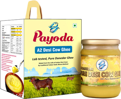 PAYODA A2 Desi Cow Ghee Prepared By Bilona Method Mason Jar(500 g)