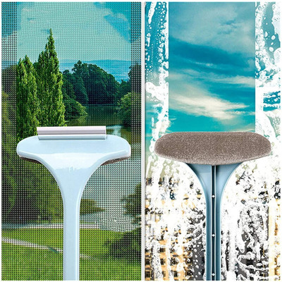 HM EVOTEK Window Mesh Cleaner 2 in 1 Window Cleaner Brush Wet and Dry Screen Brush K2 Sponge Wet and Dry Brush(Multicolor)