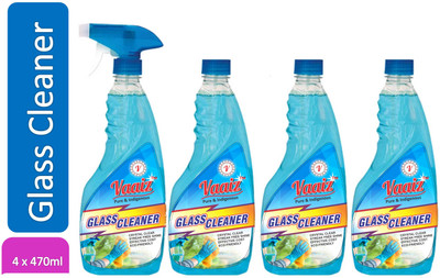 Vaaiz Glass Cleaner, Mirror Cleaner Spray Pack(4 x 470 ml)