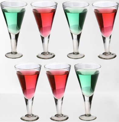 AFAST (Pack of 7) Party Perfect Wine Glasses: Making Every Moment Unforgettable -D53 Glass Set Wine Glass(150 ml, Glass, Clear)