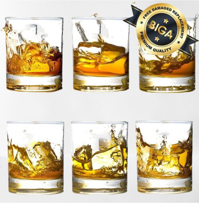 Somil Party Perfect Glasses/ Mug: Making Every Moment Unforgettable - B373 Glass Set Whisky Glass(280 ml, Glass, Clear)
