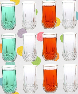 AFAST (Pack of 12) Sleek Glassware: Lifting Your Sips to Unforgettable Moments -C88 Glass Set Water/Juice Glass(350 ml, Glass, Clear)