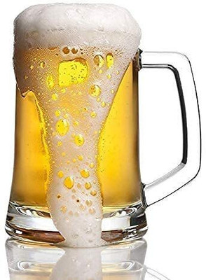 varyon Classic IMPORTED Beer Skeleton Mug Glasses 400ml [Pub Beer Glass Clear]MUG_0_04 Glass Set Beer Mug(500 ml, Glass, Clear)