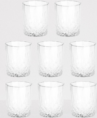 AFAST (Pack of 8) Party Perfect Glasses: Making Every Moment Unforgettable -E6 Glass Set Whisky Glass(200 ml, Glass, Clear)