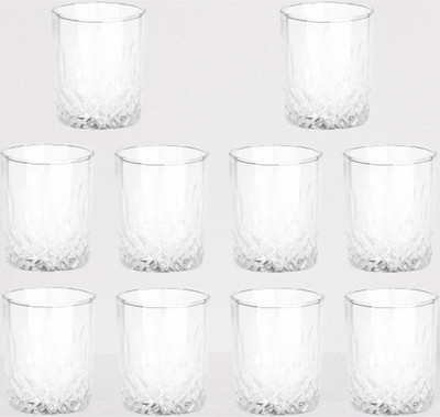 AFAST (Pack of 10) Party Perfect Glasses: Making Every Moment Unforgettable -E1 Glass Set Whisky Glass(200 ml, Glass, Clear)
