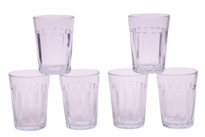 1st Time (Pack of 6) Multipurpose Drinking Glass -A54 Glass Set Water/Juice Glass(100 ml, Glass, Clear)