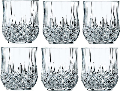 Adigee (Pack of 6) 1 350ml diamond glass 6_1011 Glass Set Whisky Glass(350 ml, Glass, Clear)