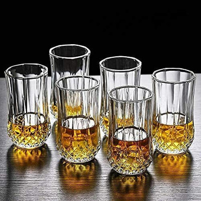 Yogmaan (Pack of 6) GLASS Glass Set Water/Juice Glass(235 ml, Glass, Clear)