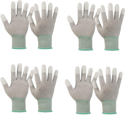 HM EVOTEK Anti Static PU Coated ESD Safe Universal Electronic Working Gloves for Lab K1 Dry Glove Set(Free Size Pack of 4)