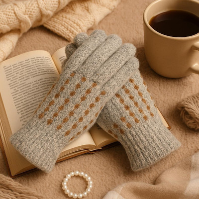 LOOM LEGACY Self Design Winter Women Gloves