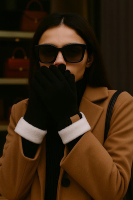 LOOM LEGACY Self Design Winter Women Gloves