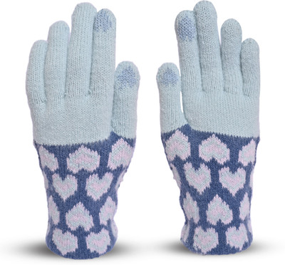 LOOM LEGACY Floral Print Winter Women Gloves
