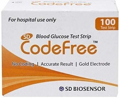 SD Codefree Sugar check 100 Glucometer Strips