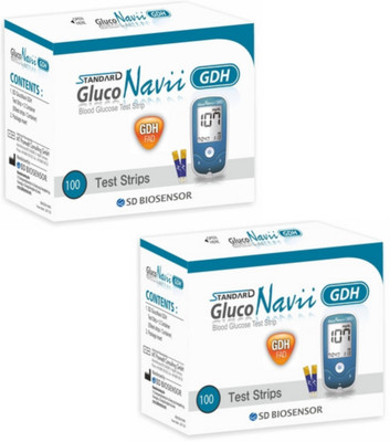 SD Biosensor Standard Gluco Navii GDH Blood Glucose Test Strips - 200 Glucometer Strips