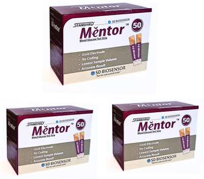 STANDARD Mentor Blood Glucose Monitoring Test Strips - Pack of 150 Glucometer Strips