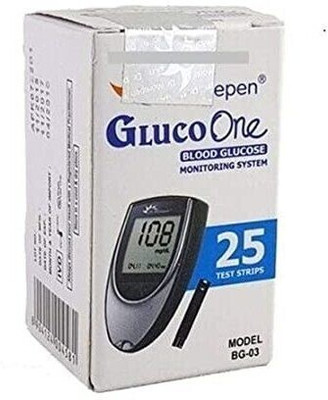 Dr. Morepen Dr Morepen BG03 Blood Glucose Test Strips 25 Glucometer(White)