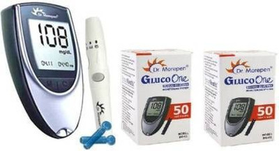 Dr. Morepen BG-03 Glucometer And 100 strips Glucometer (Black, Grey) Glucometer(Grey/Black)