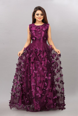 SATVASHIV Flared/A-line Gown(Purple)